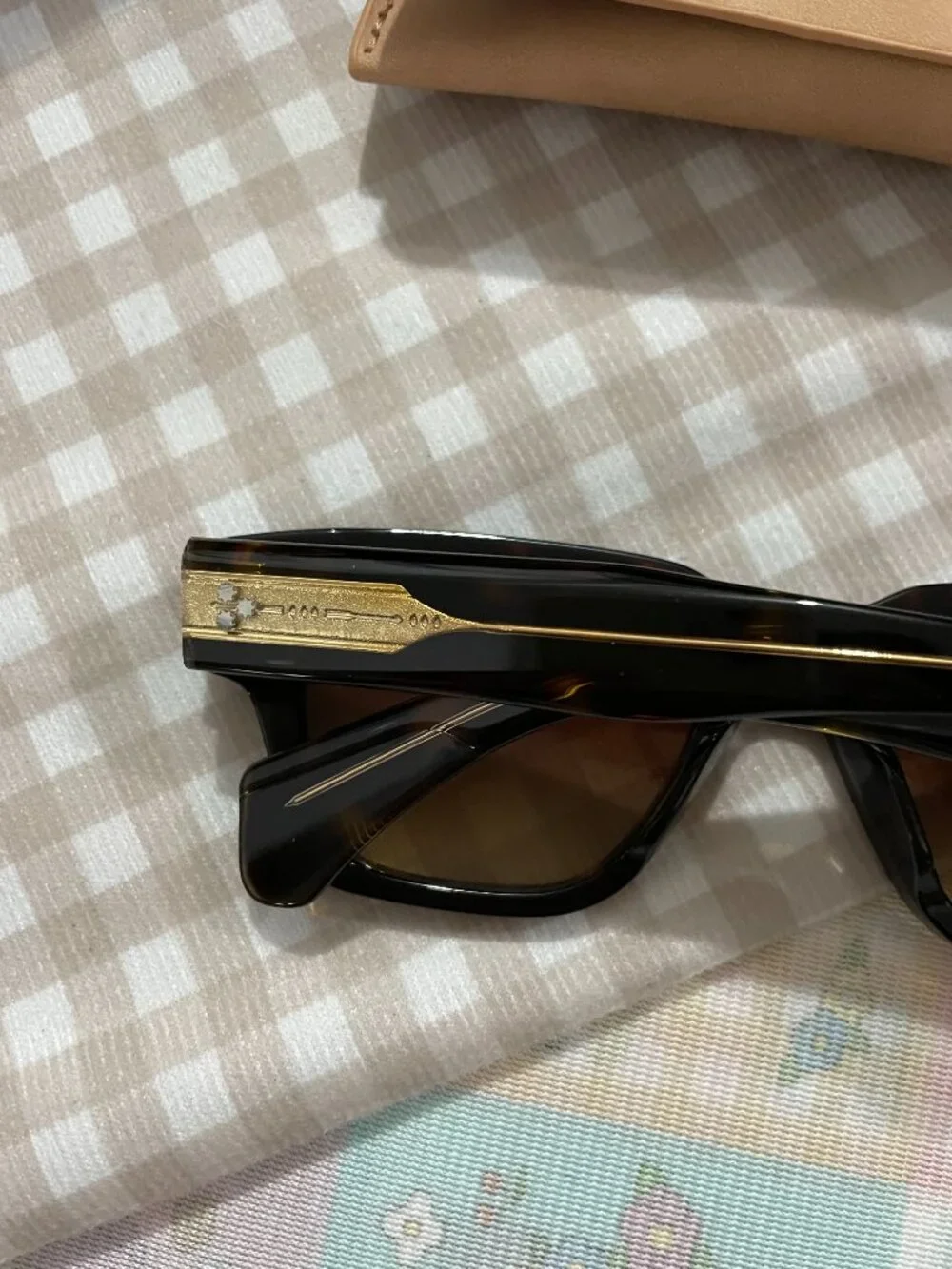 Jacques Marie Mage Tortoiseshell Square-Frame Sunglasses